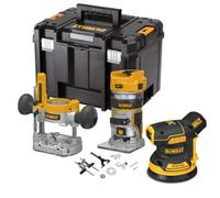 Dewalt Dcw604Nt 18V Xr Brushless Router Trimmer + Plunge Base + Dcw210N Sander