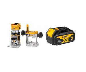 DEWALT DCW604NT-XJ 18V XR Brushless 8mm (1/4") Router in TSTAK Kitbox Box - Bare Unit + DEWALT Battery