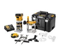 Dewalt Dcw604P2 18V Xr Brushless Laminate Trimmer 1/4" Router + Plunge Base 5Ah