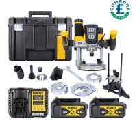 DeWalt DCW620NT 18V Brushless Plunge Router + 2 x 4Ah Batteries, Charger & Case