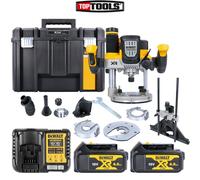 DeWalt DCW620NT 18V Brushless Plunge Router + 2 x 4Ah Batteries, Charger & Case