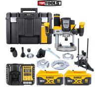 DeWalt DCW620NT 18V Brushless Plunge Router + 2 x 5Ah Batteries, Charger & Case
