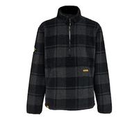 DEWALT Deansway Men’s Borg Fleece Jacket, Warm Work Fleece with Funnel Neck, Quarter Zip Pullover, Regular Fit, Durable Polyester, Workwear Fleece with Pockets, Grey/Black, Medium