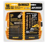 DEWALT - DEW-DW1956 Drill Bit Set with Pilot Point, 16-Piece (DW1956)
