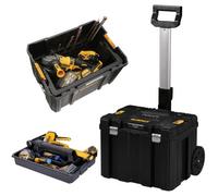 Dewalt Dew181682 Tstak Rolling Mobile Tool Storage Box + Open Tote Tool Box Case