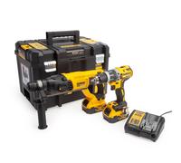 Dewalt DCK2071P2T 18V Combi Drill & SDS Plus Drill (2 x 5Ah Batteries)