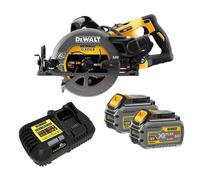 DEWALT DEWDCS577T2 DCS577T2 FlexVolt XR High Torque Circular Saw 190mm 54V 2 x 2.0Ah Li-ion, 18 V, Yellow/Black, 2 x 18/54V 6.0/2.0Ah Li-ion Batteries