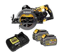 DEWALT DEWDCS577T2 DCS577T2 FlexVolt XR High Torque Circular Saw 190mm 54V 2 x 2.0Ah Li-ion, 18 V, Yellow/Black, 2 x 18/54V 6.0/2.0Ah Li-ion Batteries