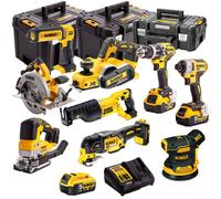 Dewalt DEWKIT91 18V XR 9 Piece Combo Tool Kit 3 x 5.0Ah Battery Charger & Case