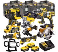 Dewalt DEWT4T10P4 18V XR 10 Piece Power Tool Kit 3 x 5.0Ah Battery Charger & Box