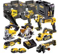 DeWalt DEWT4TKIT17 18V XR 9 Piece Combo Tool KIT 2 x 5.0Ah Battery Charger Case