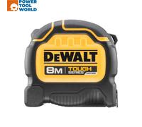 DeWALT TOUGHSERIES™ Tape Measure 8m (Width 32mm) (Metric Only) Rip-Shield ; Blade Coating That Provides Increased Durability Ultra-Tough housing Keeps The Tape Safe and Secure EC Class II