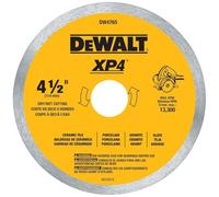 DEWALT Diamond Blade for Porcelain Tile, Wet/Dry, 4-1/2-Inch (DW4765), Yellow