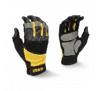 Dewalt DPG213 Fingerless Performance Gloves Black/Yellow/Charcoal L Co L