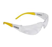 DEWALT DPG54-1D PROTECTOR Clear High Performance Lightweight Protective Safety Glasses With Wraparound Frame -Yellow/Clear (Packaging may vary)