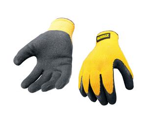 DEWALT DPG70L Yellow Knit Back Latex Gloves