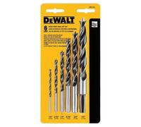 DEWALT Drill Bit Set, Brad Point, 6-Piece (DW1720), Black
