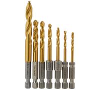 DEWALT Drill Bit Set, Impact Ready, Titanium Nitride Coated, 7-Piece (DD5157)