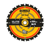DEWALT DT10302-QZ EXTREME 2nd Fix Circular Saw Blade, 184mm x 16mm x 24T