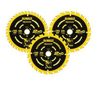 Dewalt DT10397-QZ Elite Series Circular Saw Blade 2X165mm 24T 1X165mm 40T 3 Pack