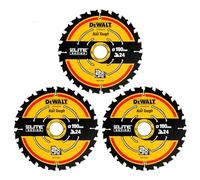 DeWalt Elite Extreme 3 Piece 190mm Circular Saw Blade Set 190mm 24T 30mm