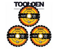 DEWALT ELITE CSB Circular Saw Blades 190mm 24T, 3 Pack, Carbide Teeth, DT10399-QZ