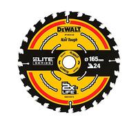DEWALT DT10624-QZ Premium Circular Saw Blade ELITE SERIES - 165 mm x 20 mm 24T