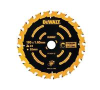 Dewalt DT10624QZ Extreme Framing Circular Saw Blade 165mm x 20mm x 24T