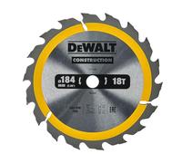DeWalt Construction Circular Saw Blade 184mm 18T 16mm