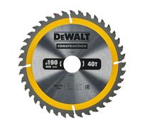 DeWalt Construction Circular Saw Blade 190mm 40T 30mm