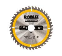 DeWalt Construction Circular Saw Blade 190mm 40T 30mm