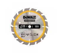 DeWalt Construction Circular Saw Blade 136mm 16T 10mm