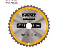 DeWalt DT1953-QZ Construction Circular Saw Blade 216mm x 30mm x 40 Teeth