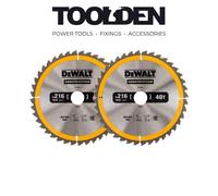 DeWalt DT1953-QZ Stationary Construction Circular Saw Blade 216 x 30mm 40T (2 Pa