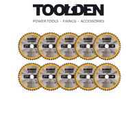 DeWalt DT1953-QZ Stationary Construction Circular Saw Blade 216x30mm 40T 10 Pack