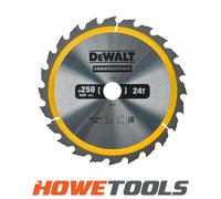 DeWalt Construction Circular Saw Blade 250mm 24T 30mm
