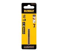 DeWalt HSS Drill Bits Black & Gold DT20512-QZ 2.0 mm Pack of 3