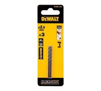 DeWalt Drill Bits DT20513-QZ HSS Black & Gold 2.5 mm - 3 pcs