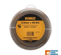 DeWalt DT20652-QZ String Trimmer Line, Yellow, 2.5 mm x 68.6 m