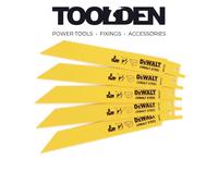 DeWalt DT2345-QZ Wood Cutting Reciprocating Saw Blade 152mm x 25 TPI (5 Pack)