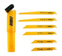 Dewalt Dt2444-Qz 6 Piece Reciprocating Sabre Saw Blades Set - Metal Wood Nails
