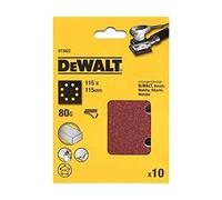 Dewalt DT3022-QZ Sanding Belt K80, 115 x 115 mm, Set of 10 Pieces, red