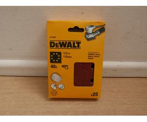 DEWALT DT3030 25 X 40GRIT 115MM HOOK & LOOP PALM SANDER SANDING SHEETS DWE6411