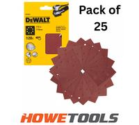 DEWALT DT3033-QZ (pkt of 25) Quarter sanding sheets 115mm x 115mm x 120g