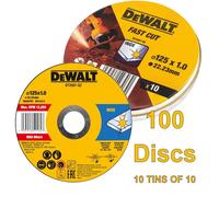 DeWalt DT3507-QZ INOX Thin Metal Cutting Disc 125mm x 1.0mm x 100 Discs