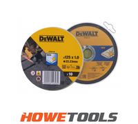 DeWALT Cutting Discs 125mm x10 Thin 1mm Metal Stainless Steel Inox Wheel Blade