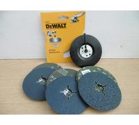 DEWALT DT3610 115MM ANGLE GRINDER SANDING BACKING PAD + 15 X BOSCH FIBRE DISCS