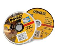 DeWalt DT42340TZ Stainless Steel Flat Cutting Disc, 125 mm x 1.2 mm (Pack of 10)