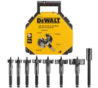 DeWalt DT4593 8 Piece Self Feed Forstner Wood Auger Drill Bit Set 25mm - 65mm