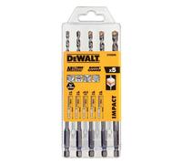 Dewalt multi-purpose drill bit, set of 5 pieces DT60099-QZ shock-proof, pack of 1, silver